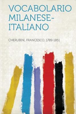 Book cover for Vocabolario Milanese-Italiano