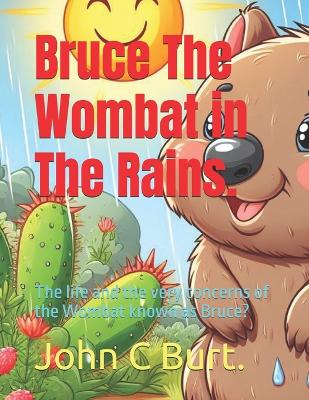 Book cover for Bruce The Wombat in The Rains.