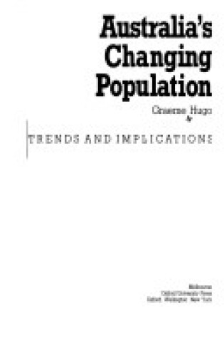 Cover of Australia's Changing Population