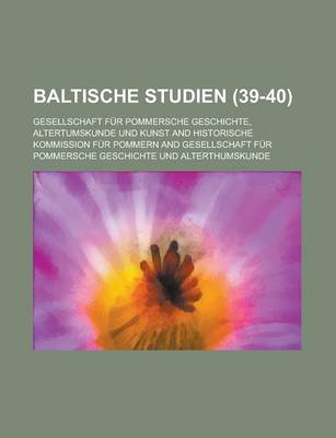 Book cover for Baltische Studien (39-40)