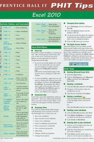 Cover of Prentice Hall Excel 2010 PHIT Tip