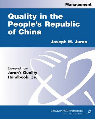 Book cover for Quality in the People's Republic of China