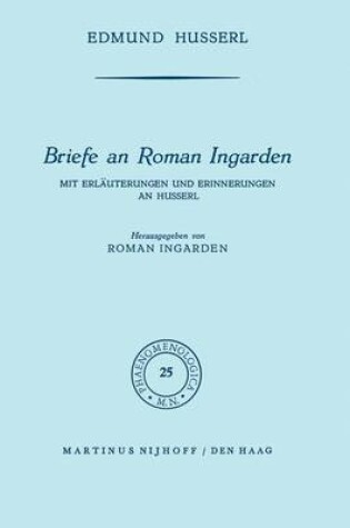 Cover of Briefe an Roman Ingarden