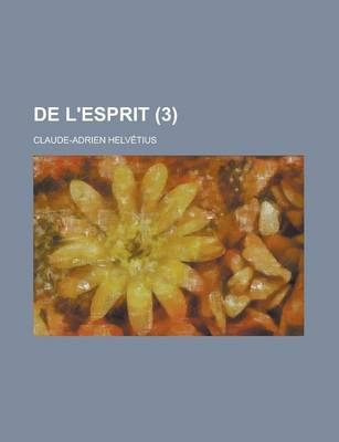 Book cover for de L'Esprit (3 )