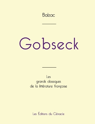 Book cover for Gobseck de Balzac (édition grand format)