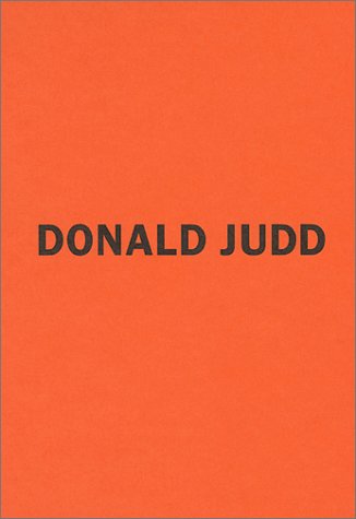 Book cover for Donald Judd