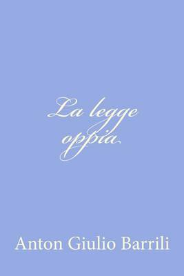Book cover for La legge oppia