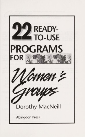Book cover for 22 Ready-to-Use Programs for Women's Groups