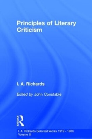 Cover of Princ Literary Criticism V3