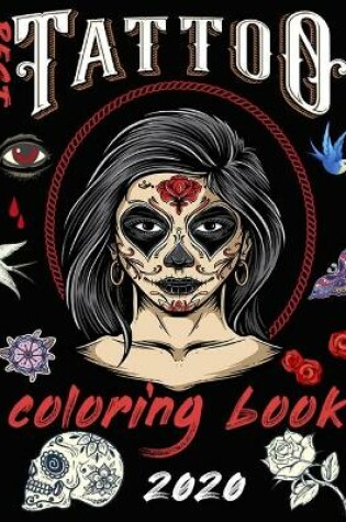 Cover of best tattoo coloring book 2020