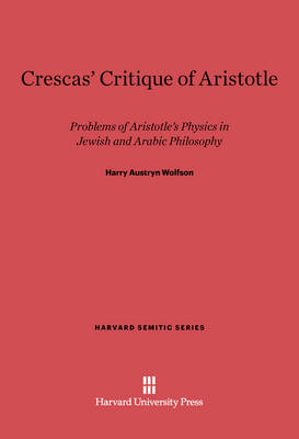 Book cover for Crescas' Critique of Aristotle