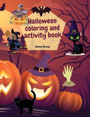 Book cover for halloween coloring and activity book