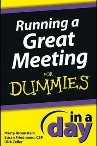 Cover of Running a Great Meeting in a Day for Dummies