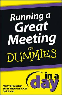 Book cover for Running a Great Meeting in a Day for Dummies