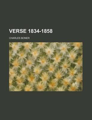 Book cover for Verse 1834-1858