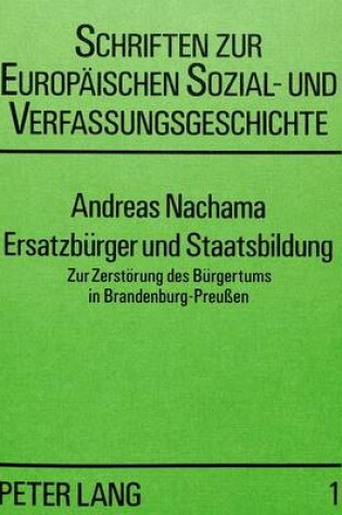 Cover of Ersatzbuerger Und Staatsbildung