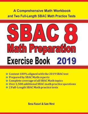 Book cover for SBAC 8 Math Preparation Exercise Book