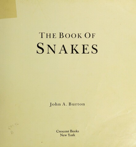 Book cover for Book of Snakes