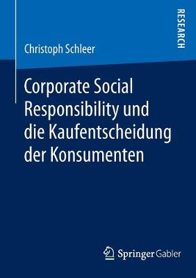 Book cover for Corporate Social Responsibility und die Kaufentscheidung der Konsumenten