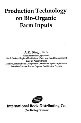 Cover of Production Technology on Bio-organic Farm Inputs