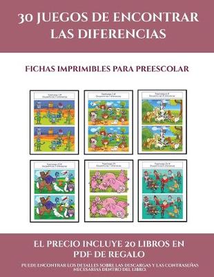 Cover of Fichas imprimibles para preescolar (30 juegos de encontrar las diferencias)