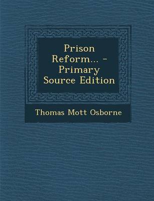 Book cover for Prison Reform...