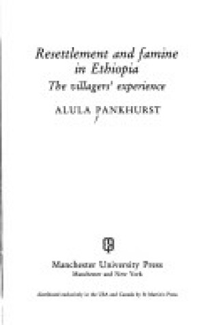 Cover of Settlement and Famine in Ethiopia