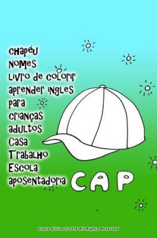 Cover of chapeu nomes livro de colorir aprender ingles para criancas adultos Casa Trabalho Escola aposentadoria