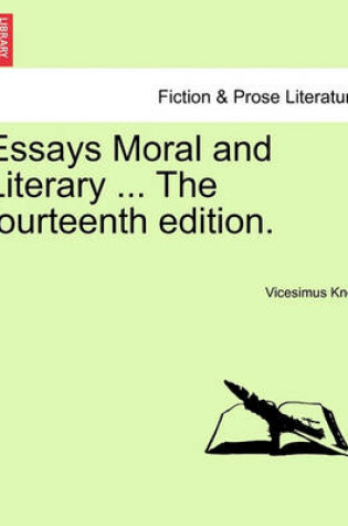 Cover of Essays Moral and Literary ... the Fourteenth Edition.