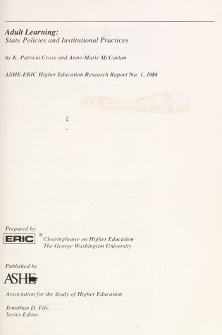 Cover of Adult Learning