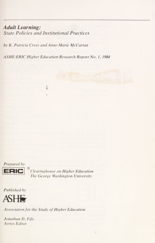 Cover of Adult Learning