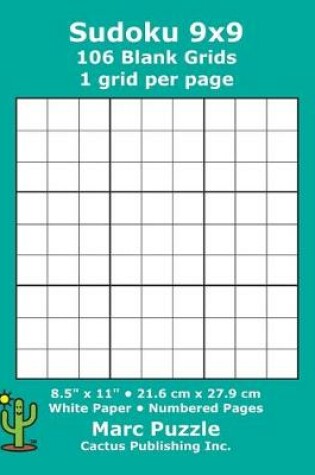 Cover of Sudoku 9x9 - 106 Blank Grids