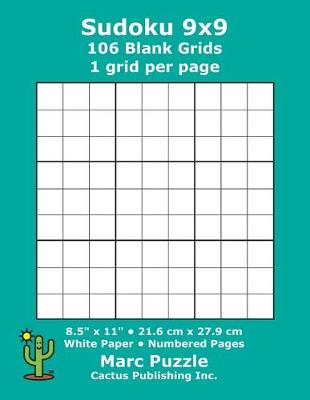 Book cover for Sudoku 9x9 - 106 Blank Grids