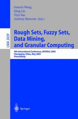 Book cover for Rough Sets, Fuzzy Sets, Data Mining, and Granular Computing