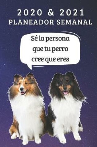 Cover of Planificador semanal de dos anos para 2020 y 2021 - Regalo Del Propietario Del Perro Border Collie - Cita Divertida Libro De Citas - Agenda De dos Anos Cuaderno