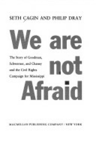 Cover of We Are Not Afraid
