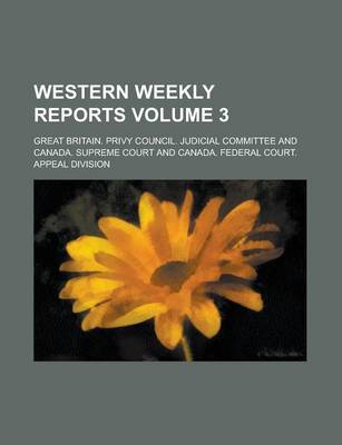 Book cover for Western Weekly Reports Volume 3