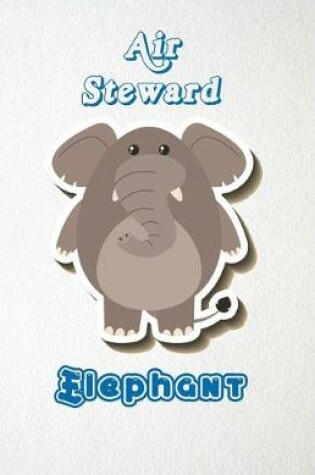 Cover of Air Steward Elephant A5 Lined Notebook 110 Pages