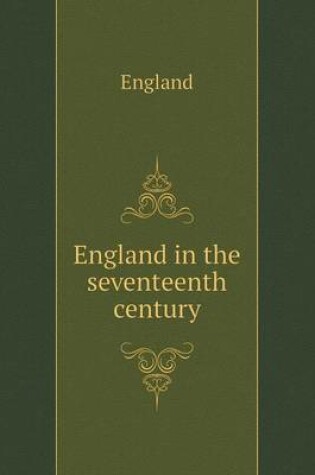 Cover of England in the seventeenth century