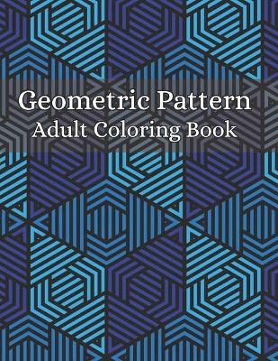 Book cover for geometric pattern adult coloring book