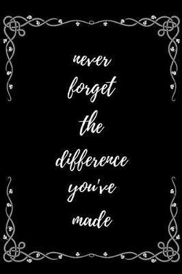 Book cover for Never Forget The Difference You Have Made