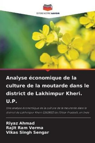 Cover of Analyse économique de la culture de la moutarde dans le district de Lakhimpur Kheri. U.P.