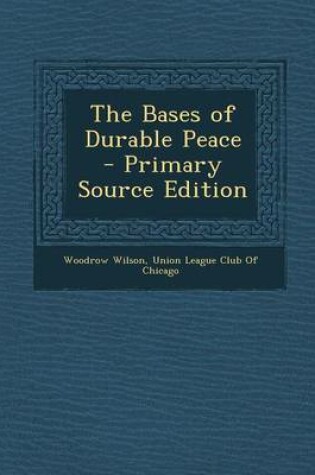 Cover of The Bases of Durable Peace