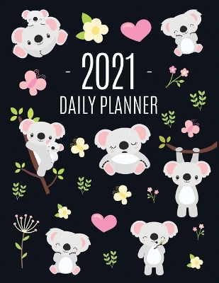 Book cover for Cute Grey Koala Planner 2021