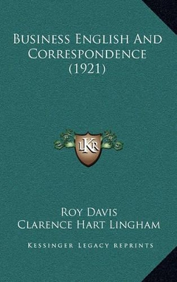 Book cover for Business English and Correspondence (1921)