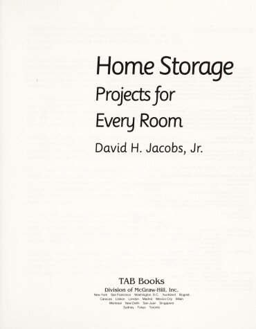 Book cover for Home Storage