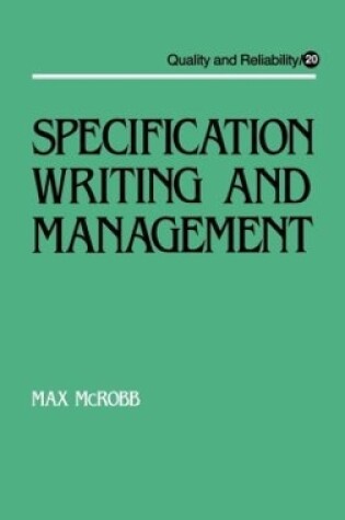 Cover of Specification Writing and Management