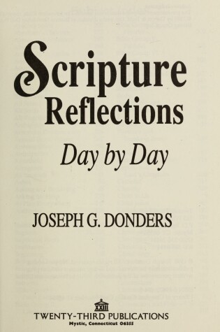 Cover of Scripture Reflections Day by Day