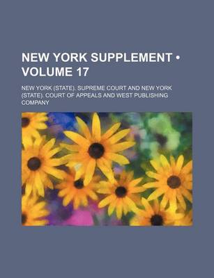 Book cover for New York Supplement (Volume 17)