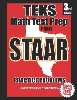 Book cover for TEKS 3rd Grade Math Test Prep for STAAR